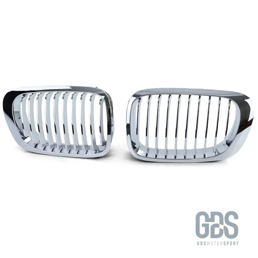 2 grilles de calandre chrome pour bmw série 3 e46 phase 1 coupé / cabriolet - calandres