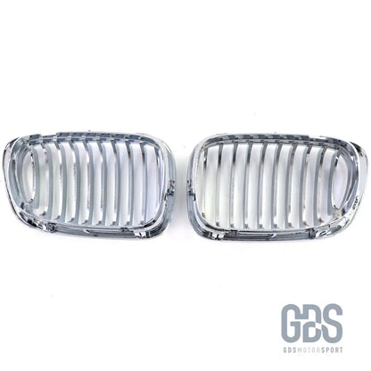 2 grilles de calandre chrome pour bmw série 3 e46 phase 1 coupé / cabriolet - calandres