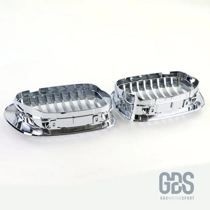 2 grilles de calandre chrome pour bmw série 3 e46 phase 1 coupé / cabriolet - calandres