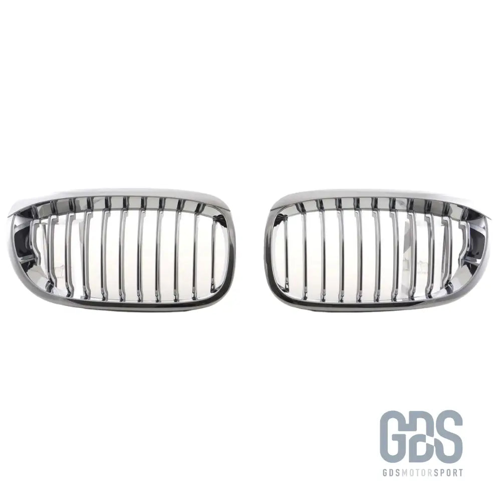 2 grilles de calandre chrome pour bmw série 3 e46 phase coupé / cabriolet - calandres