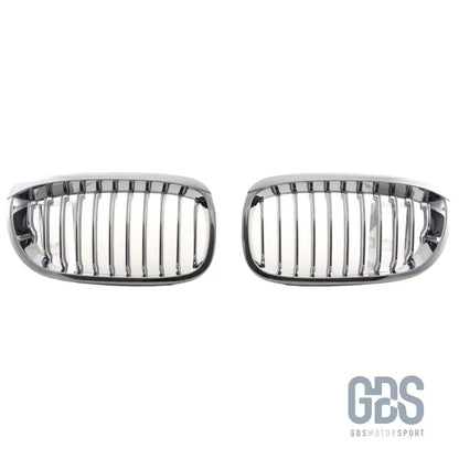 2 grilles de calandre chrome pour bmw série 3 e46 phase coupé / cabriolet - calandres