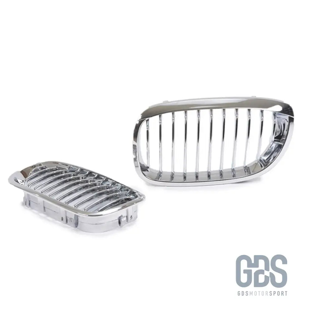 2 grilles de calandre chrome pour bmw série 3 e46 phase coupé / cabriolet - calandres