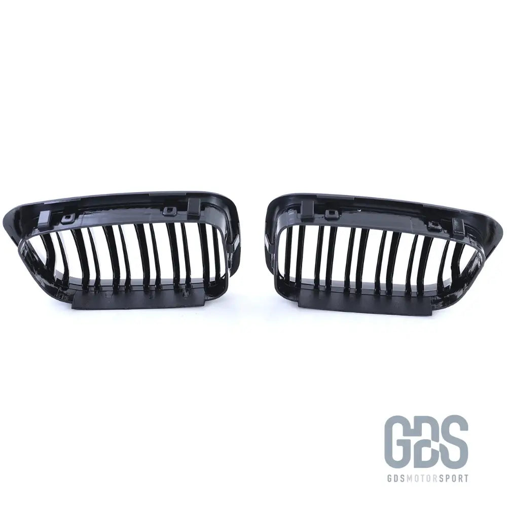 2 grilles de calandre double lame noir brillant pour bmw série 3 e46 phase 1 berline / touring - calandres