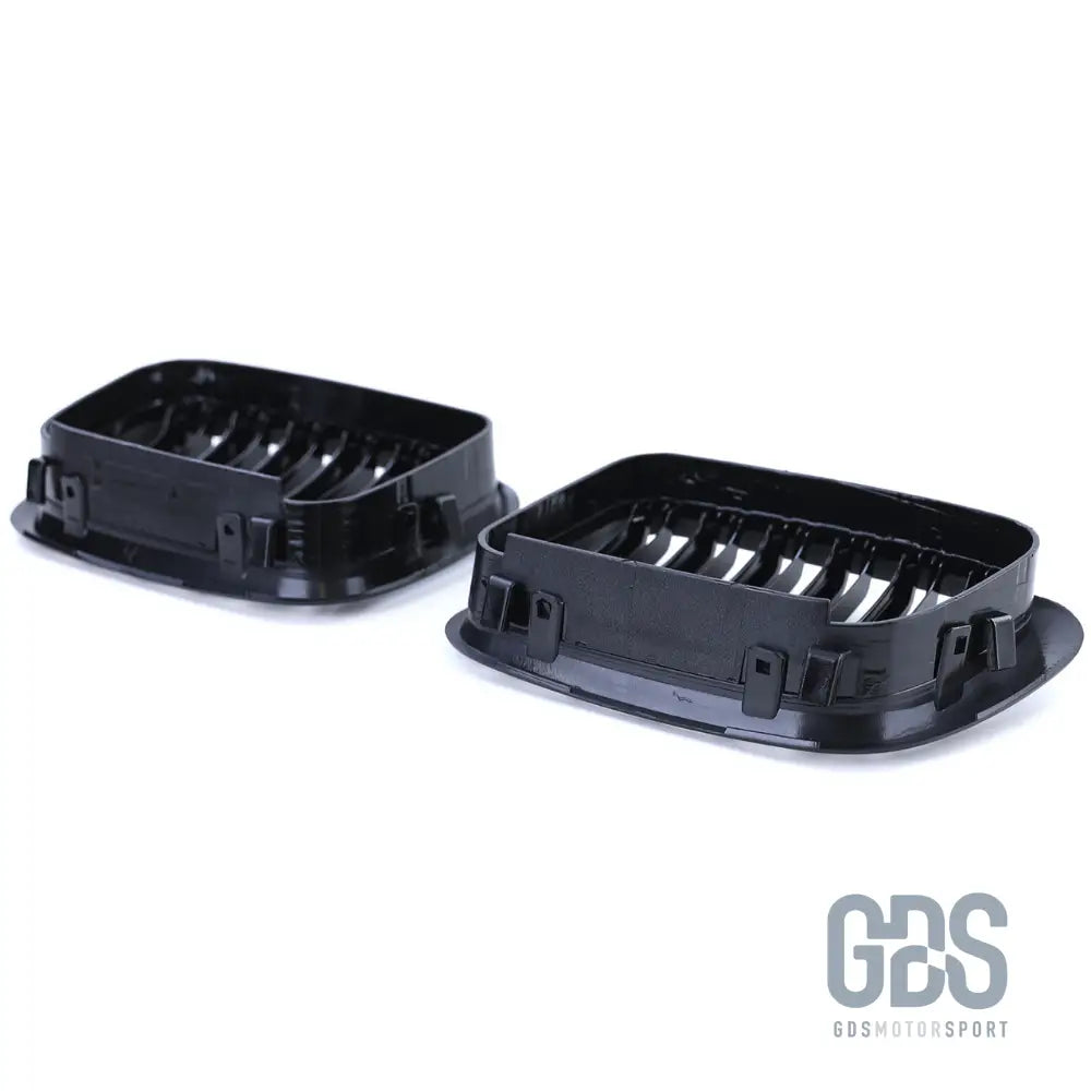 2 grilles de calandre double lame noir brillant pour bmw série 3 e46 phase 1 berline / touring - calandres