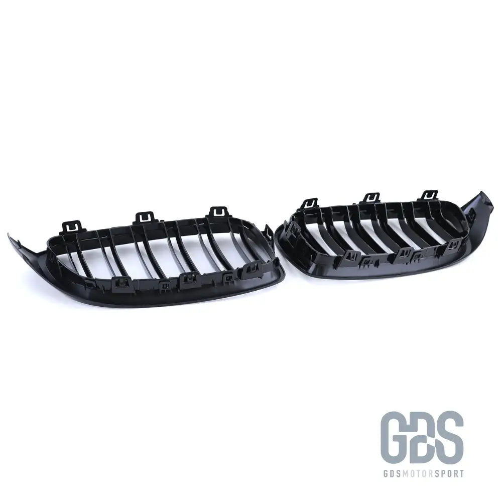 2 grilles de calandre noir brillant bmw f32/ f33/ f36 lame double look m4 - calandres