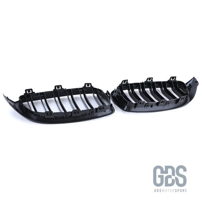 2 grilles de calandre noir brillant bmw f32/ f33/ f36 lame double look m4 - calandres