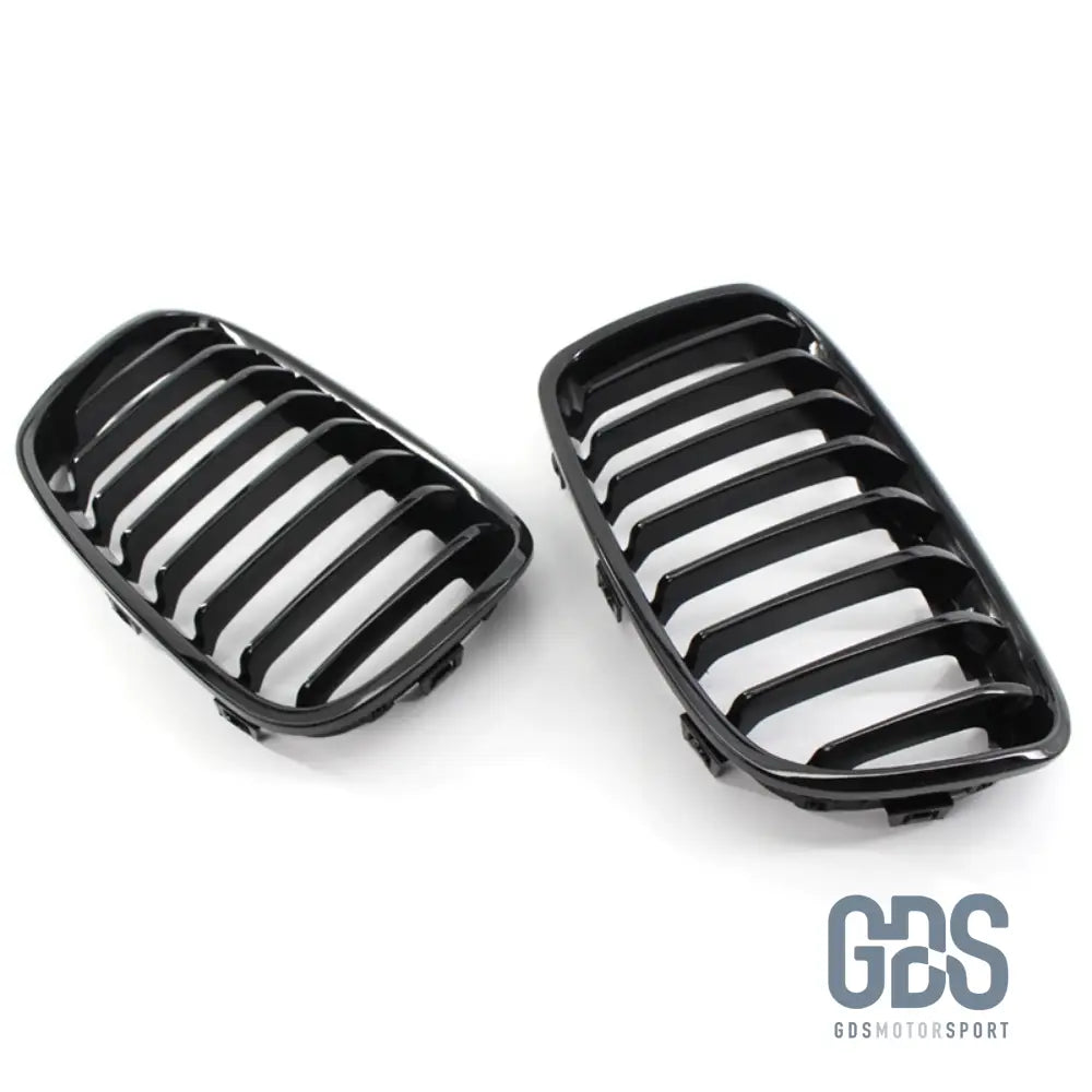 2 Grilles de calandre Noir Brillant BMW série 1 F20 F21 Ph 2010 a 2015 - Calandres - GDS Motorsport