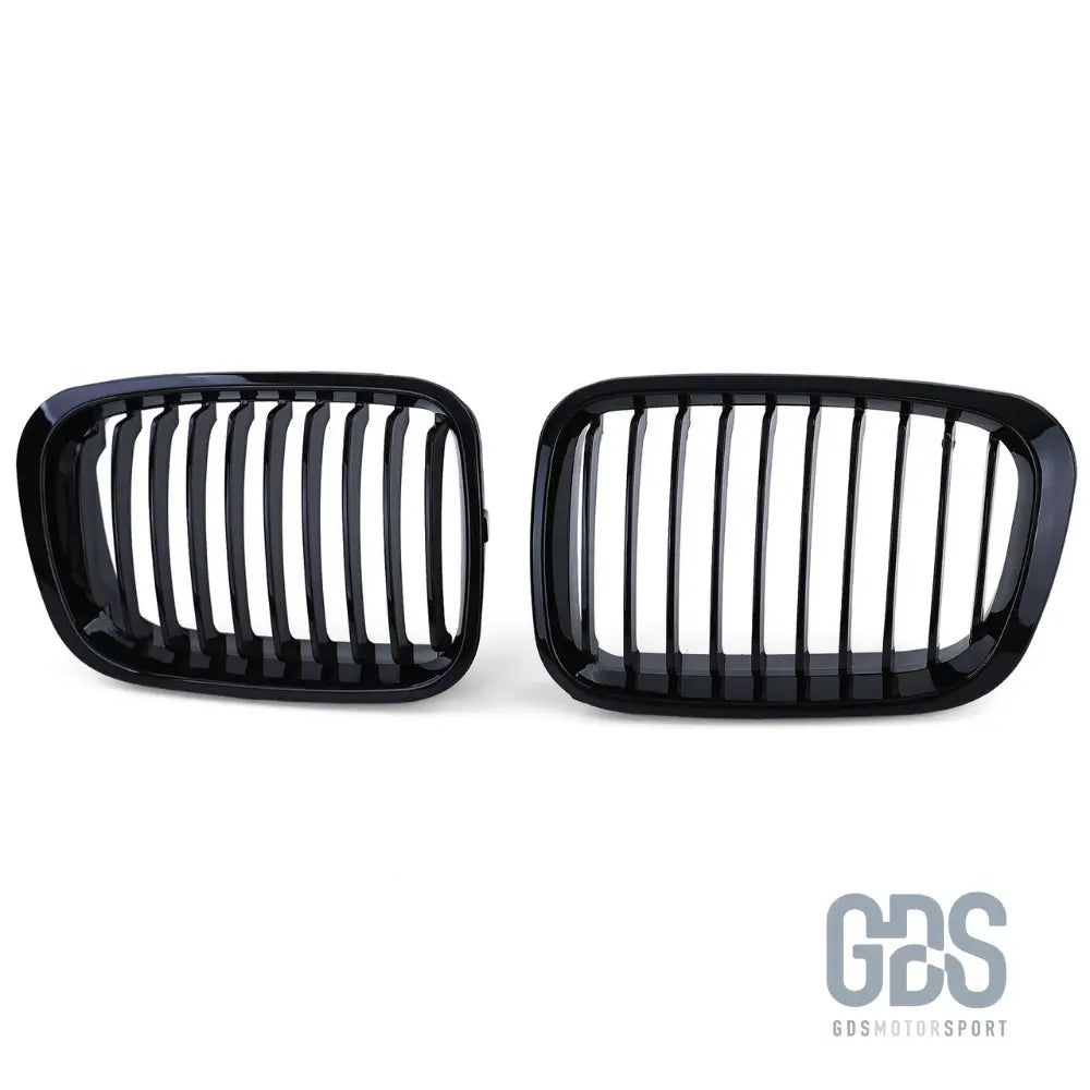 2 grilles de calandre noir brillant pour bmw série 3 e46 phase 1 berline / touring - calandres
