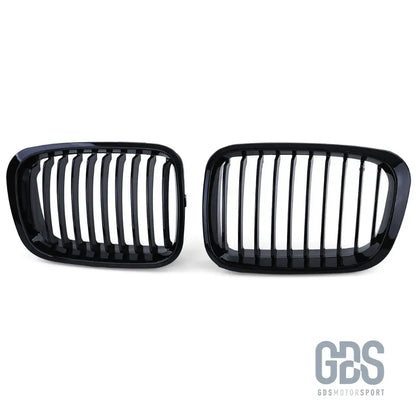 2 grilles de calandre noir brillant pour bmw série 3 e46 phase 1 berline / touring - calandres