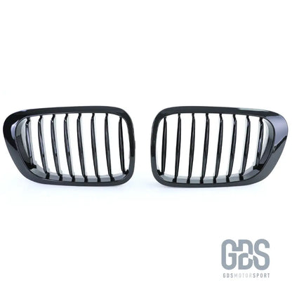 2 grilles de calandre noir brillant pour bmw série 3 e46 phase 1 coupé / cabriolet - calandres