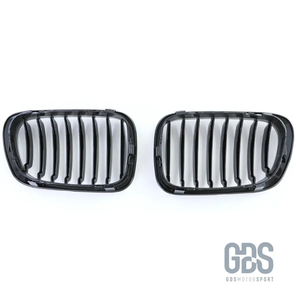 2 grilles de calandre noir brillant pour bmw série 3 e46 phase 1 coupé / cabriolet - calandres