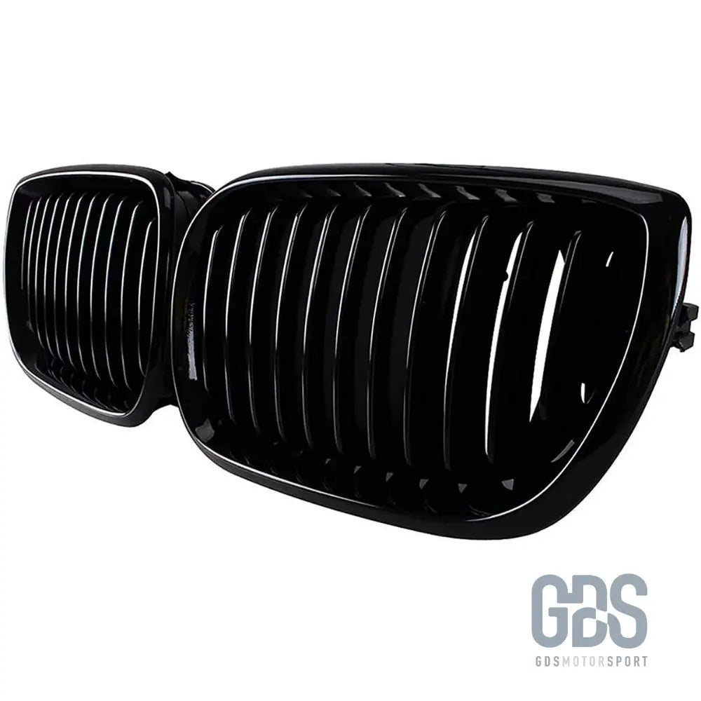 2 grilles de calandre noir brillant pour bmw série 3 e46 phase berline / touring - calandres
