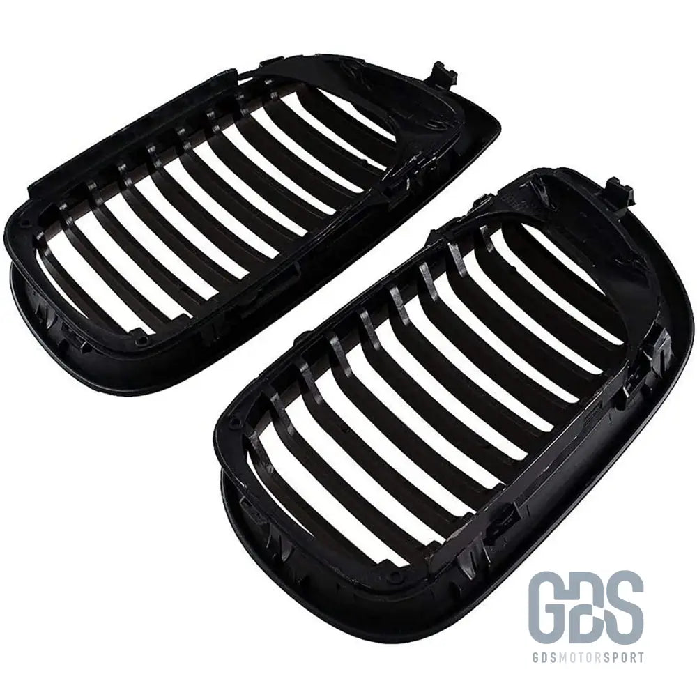 2 grilles de calandre noir brillant pour bmw série 3 e46 phase berline / touring - calandres