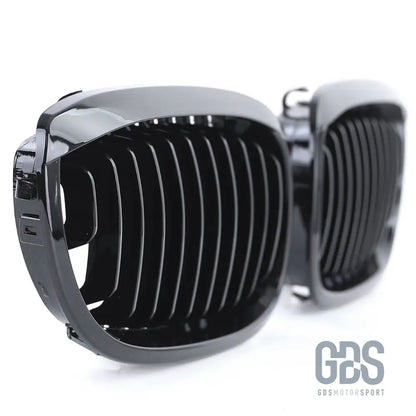 2 grilles de calandre noir brillant pour bmw série 3 e46 phase coupé / cabriolet - calandres