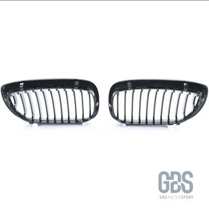 2 grilles de calandre noir brillant pour bmw série 3 e46 phase coupé / cabriolet - calandres