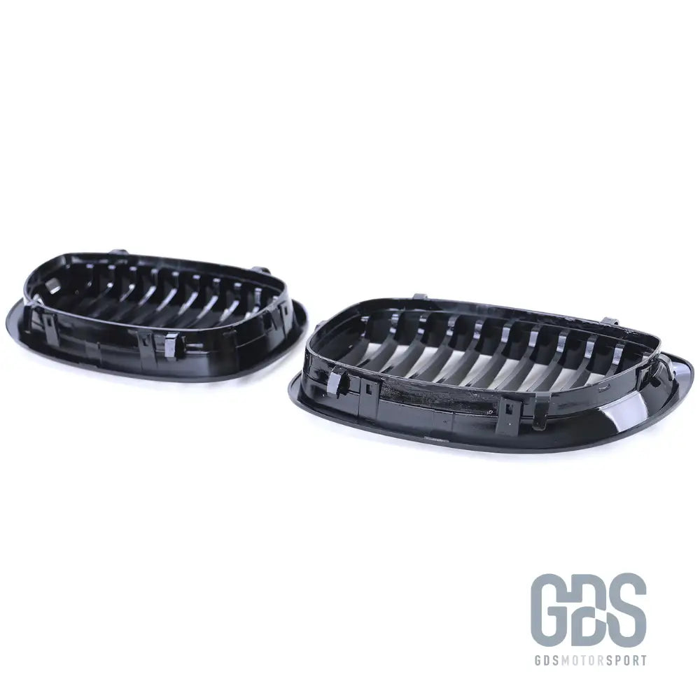2 grilles de calandre noir brillant pour bmw série 3 e46 phase coupé / cabriolet - calandres