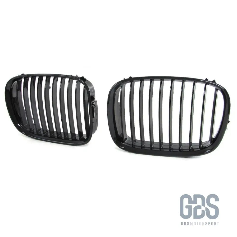 2 grilles de calandre noir brillant bmw serie 5 e39 1995 a 2003 - calandres