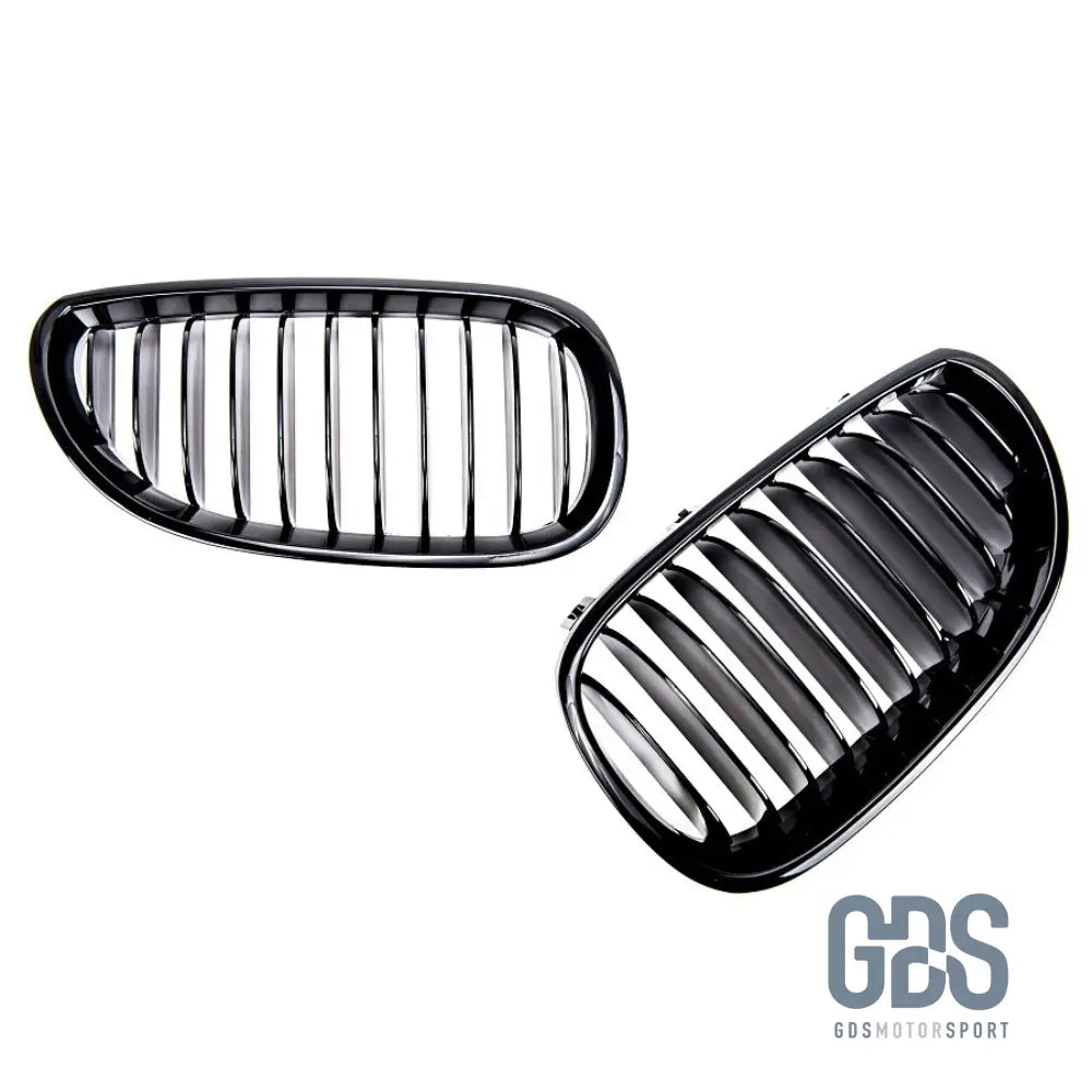 2 Grilles de calandre NOIR Brillant BMW serie 5 E60 E61 2003 a 2010 - Calandres - GDS Motorsport