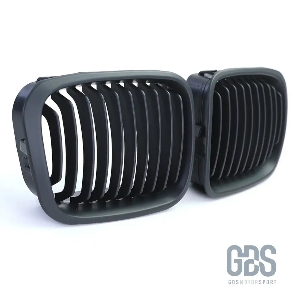 2 grilles de calandre noir mat pour bmw série 3 e46 phase 1 berline / touring - calandres
