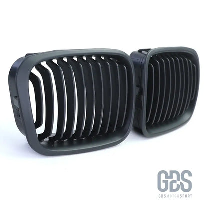 2 grilles de calandre noir mat pour bmw série 3 e46 phase 1 berline / touring - calandres