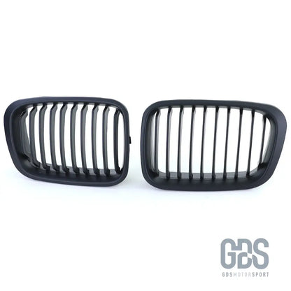 2 grilles de calandre noir mat pour bmw série 3 e46 phase 1 berline / touring - calandres