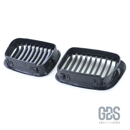 2 grilles de calandre noir mat pour bmw série 3 e46 phase 1 berline / touring - calandres
