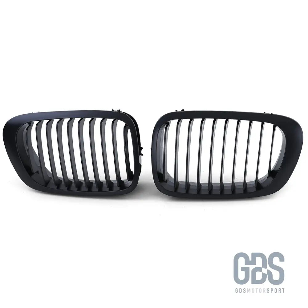 2 grilles de calandre noir mat pour bmw série 3 e46 phase 1 coupé / cabriolet - calandres