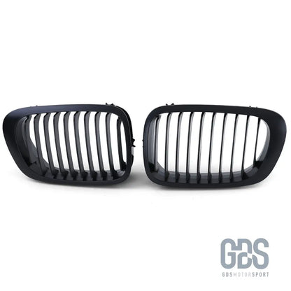 2 grilles de calandre noir mat pour bmw série 3 e46 phase 1 coupé / cabriolet - calandres