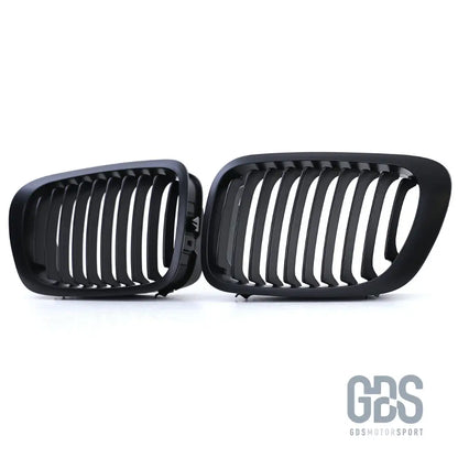 2 grilles de calandre noir mat pour bmw série 3 e46 phase 1 coupé / cabriolet - calandres