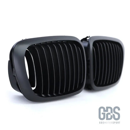 2 grilles de calandre noir mat pour bmw série 3 e46 phase 1 coupé / cabriolet - calandres