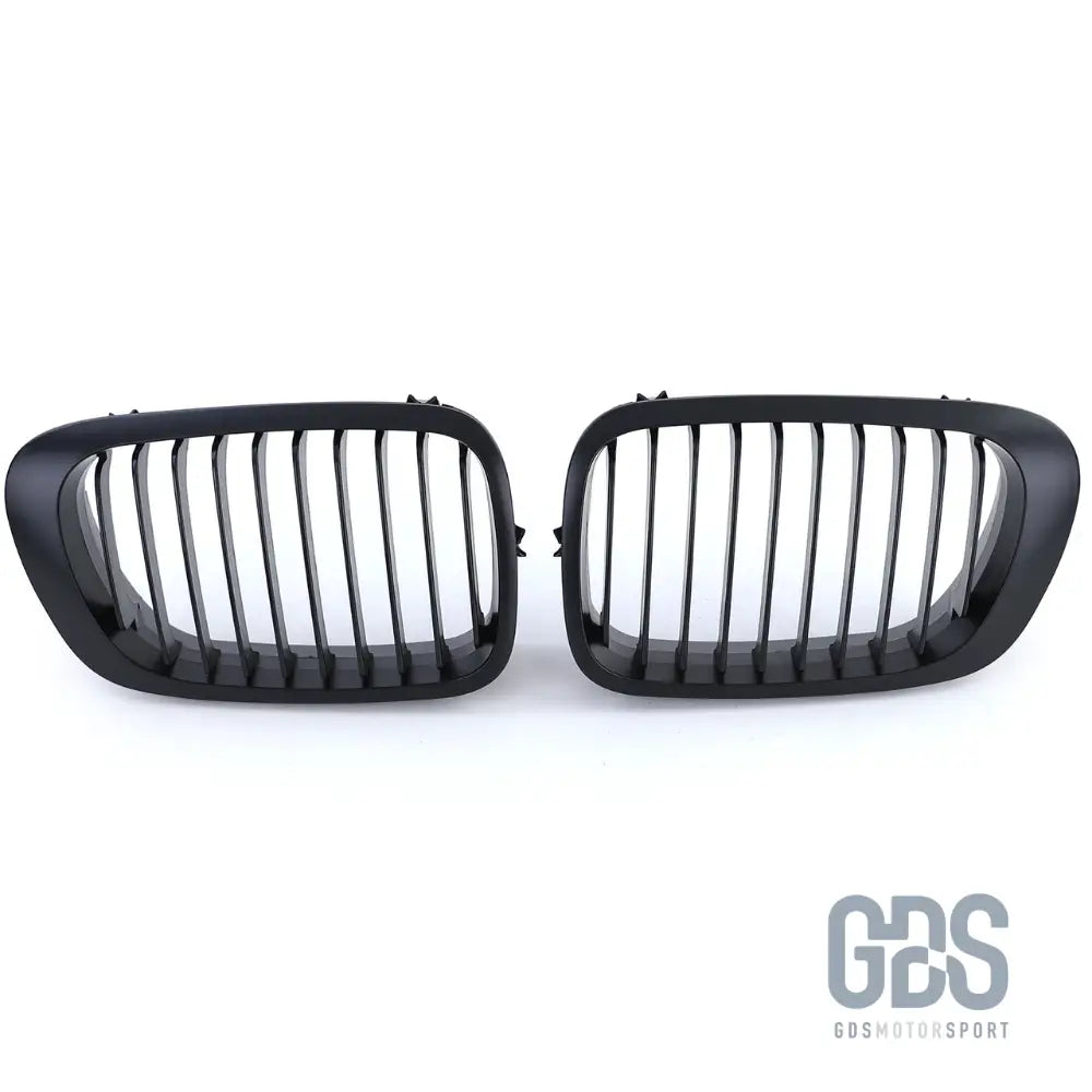 2 grilles de calandre noir mat pour bmw série 3 e46 phase 1 coupé / cabriolet - calandres