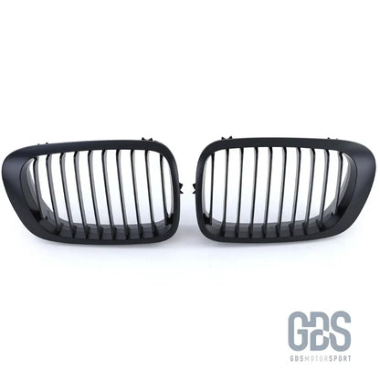 2 grilles de calandre noir mat pour bmw série 3 e46 phase 1 coupé / cabriolet - calandres