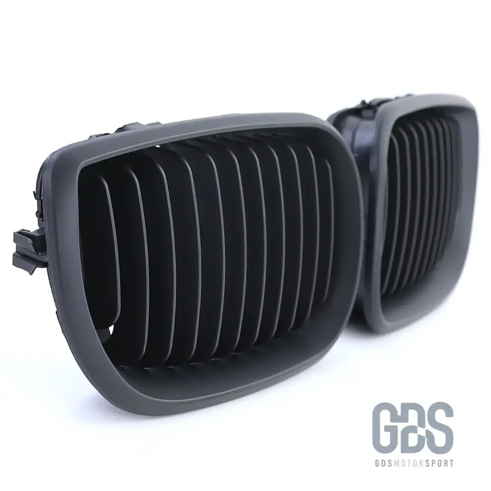 2 grilles de calandre noir mat pour bmw série 3 e46 phase berline / touring - calandres