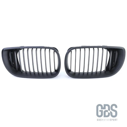 2 grilles de calandre noir mat pour bmw série 3 e46 phase berline / touring - calandres