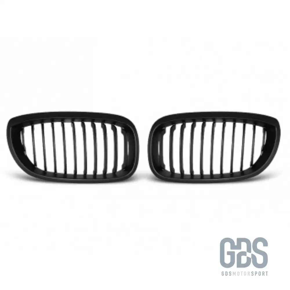 2 grilles de calandre noir mat pour bmw série 3 e46 phase coupé / cabriolet - calandres