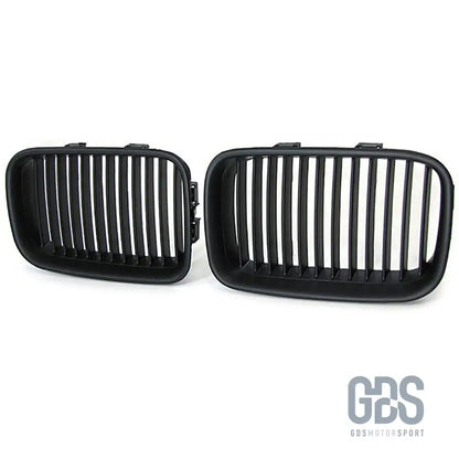 2 grilles de calandre noir mate bmw serie 3 e36 ph1 1991 a 1996 - calandres
