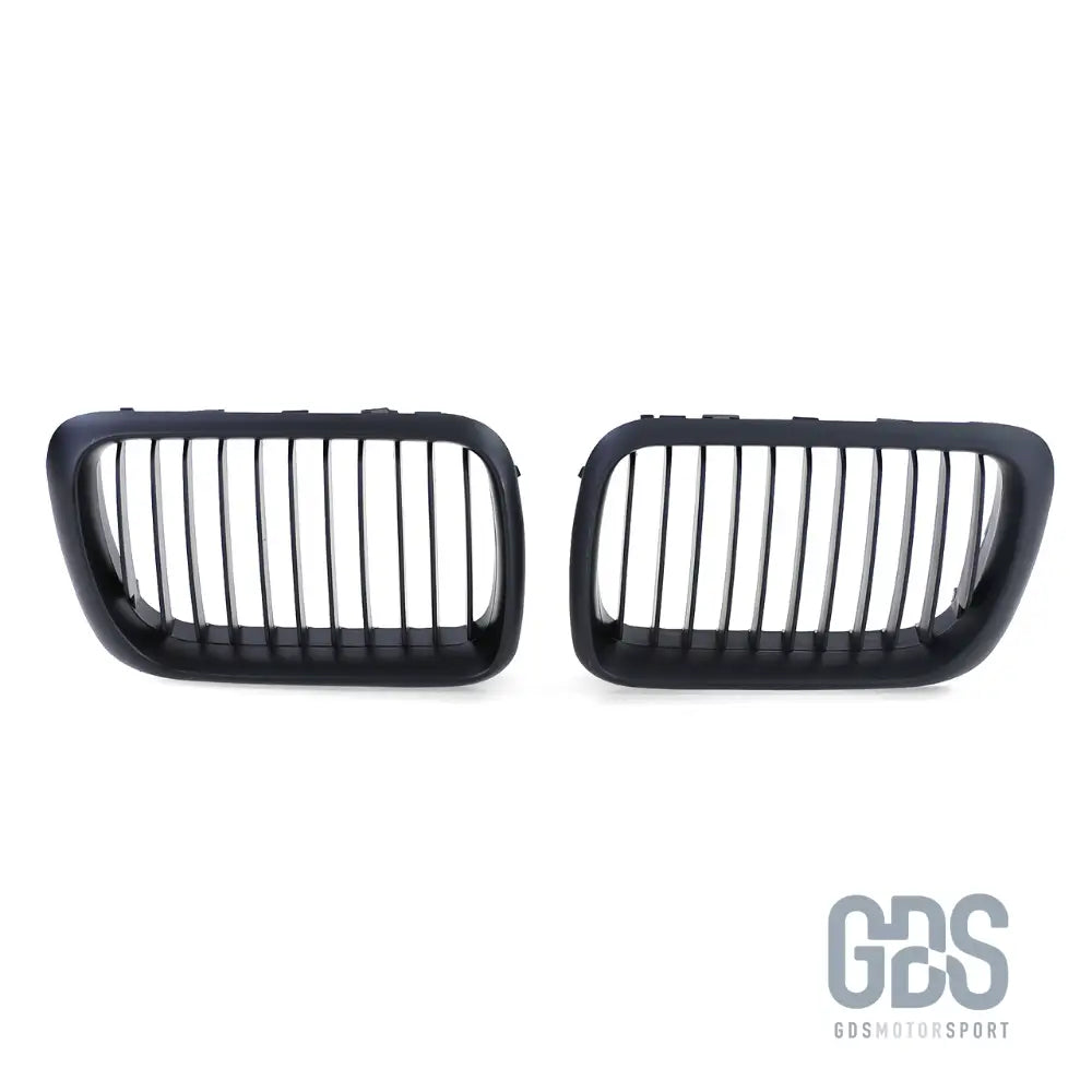2 grilles de calandre noir mate bmw serie 3 e36 ph2 1996 a 1999 - calandres