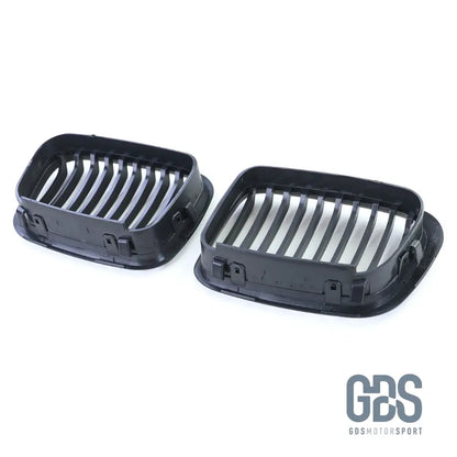 2 Grilles de calandre NOIR MATE BMW serie 3 E46 PH1 1998 a 2001 BERLINE / TOURING - Calandres - GDS Motorsport
