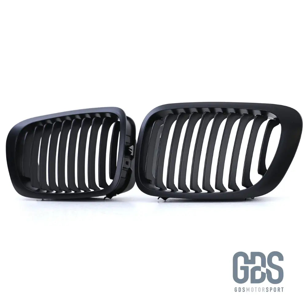 2 Grilles de calandre NOIR MATE BMW serie 3 E46 PH1 1999 a 2003 COUPE / CABRIOLET - Calandres - GDS Motorsport