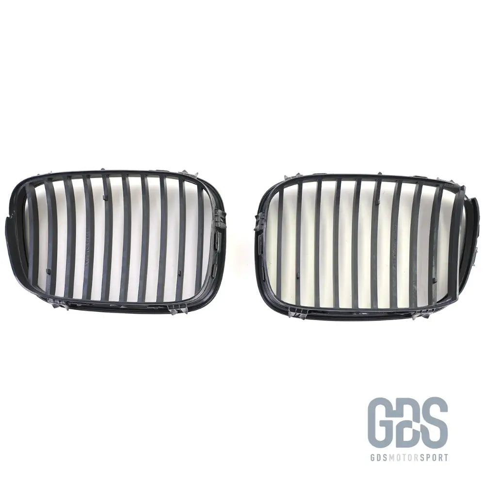2 grilles de calandre noir mate bords fins bmw serie 5 e39 1995 a 2003 - calandres