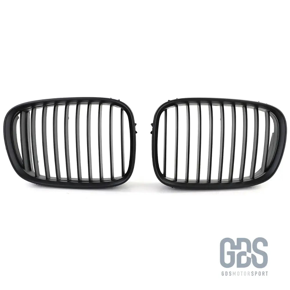 2 grilles de calandre noir mate bords fins bmw serie 5 e39 1995 a 2003 - calandres