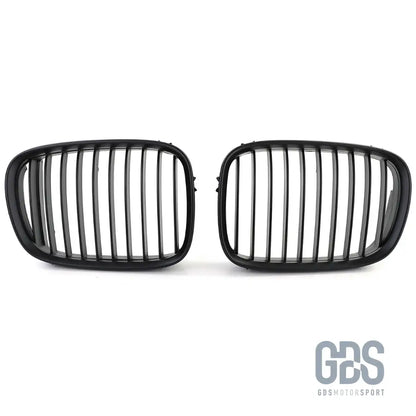 2 grilles de calandre noir mate bords fins bmw serie 5 e39 1995 a 2003 - calandres
