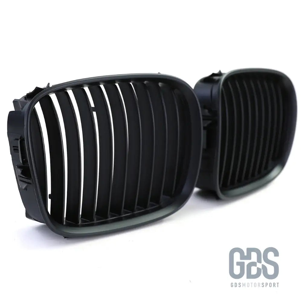 2 grilles de calandre noir mate bords fins bmw serie 5 e39 1995 a 2003 - calandres