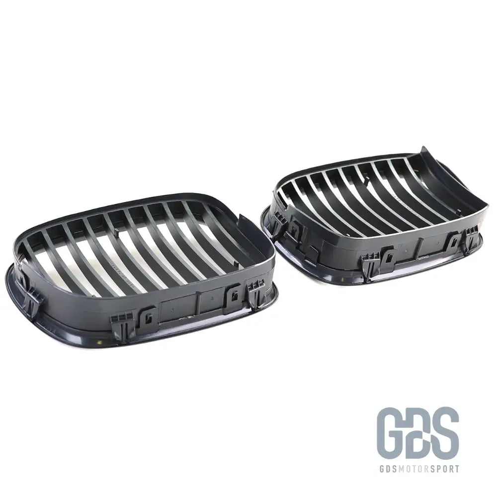 2 grilles de calandre noir mate bords fins bmw serie 5 e39 1995 a 2003 - calandres