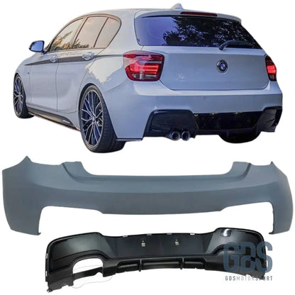 Pare choc arrière Pack M Performance pour BMW F20 F21 Phase 1 Double sortie gauche - Choc kit carrosserie - GDS Motorsport