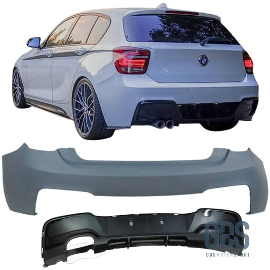 Pare choc arrière Pack M Performance pour BMW F20 F21 Phase 1 Double sortie gauche - Choc kit carrosserie - GDS Motorsport