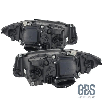 Phares avant Bi-Xenon Fond Noir BMW Série 5 F10 / F11 Angel Eyes LED Phase 1 Look LCI - Éclairage de véhicule - GDS Motorsport