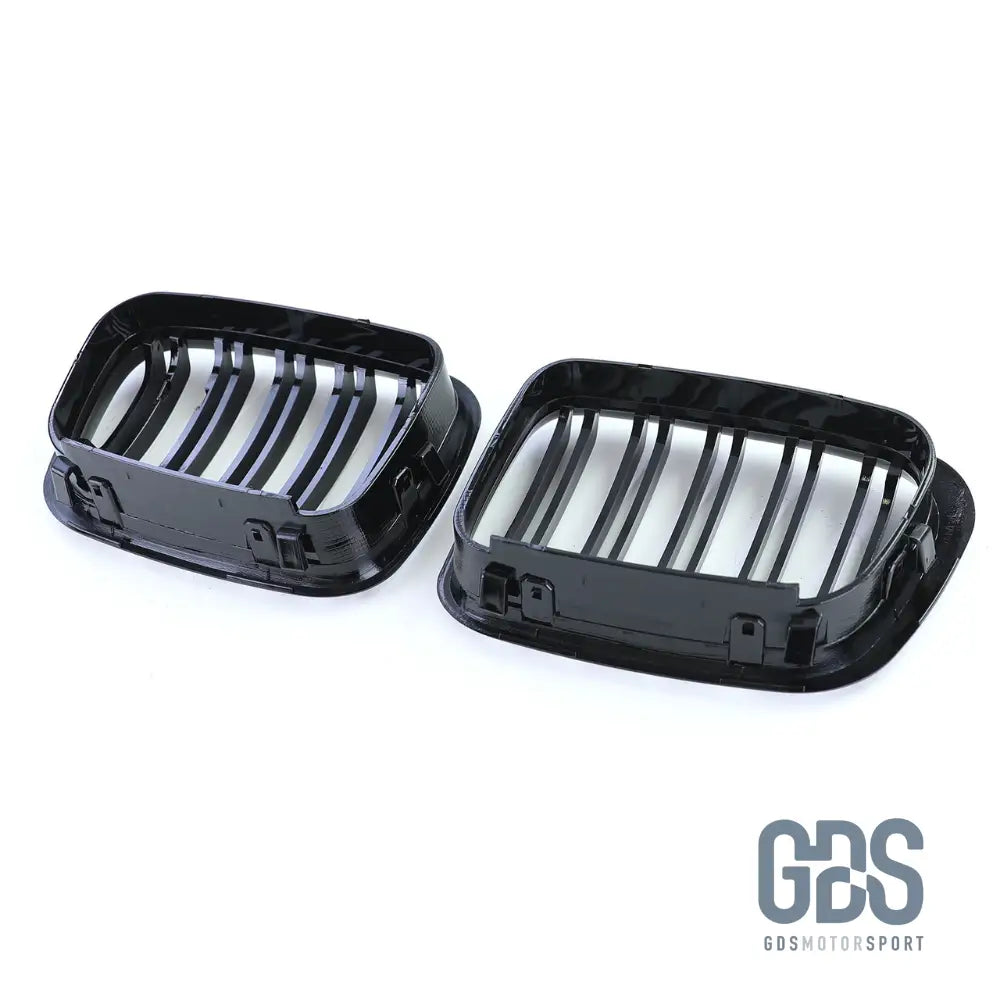 2 Grilles de calandre Double Lame NOIR BRILLANT BMW serie 3 E46 PH1 1999 a 2003 COUPE / CABRIOLET - Calandres - GDS Motorsport
