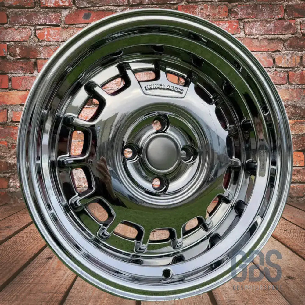 4 jantes classic steel type 2 black chrome bmw r15’’ x 8’’ et20 - jantes et pneus