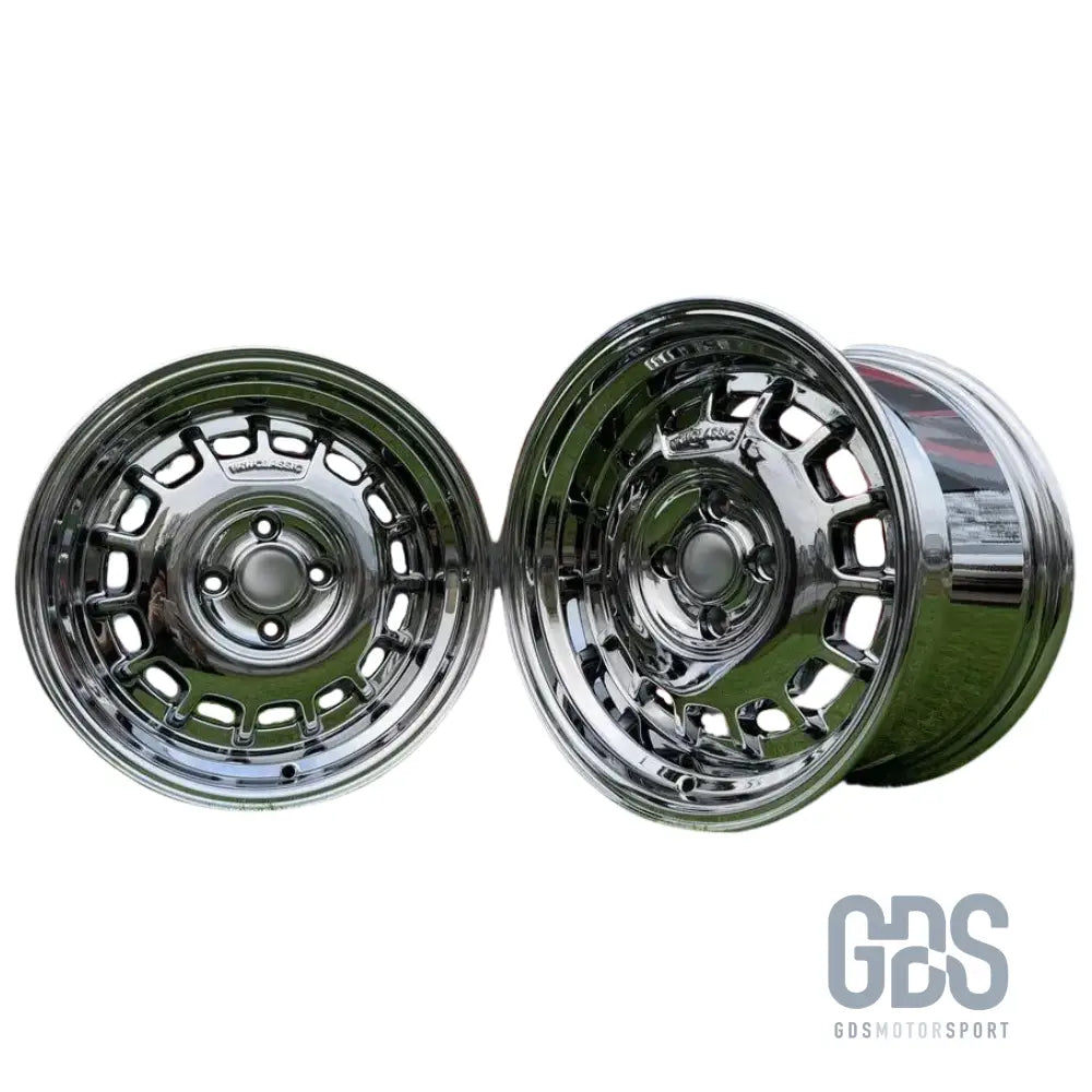 4 jantes classic steel type 2 black chrome bmw r15’’ x 8’’ et20 - jantes et pneus